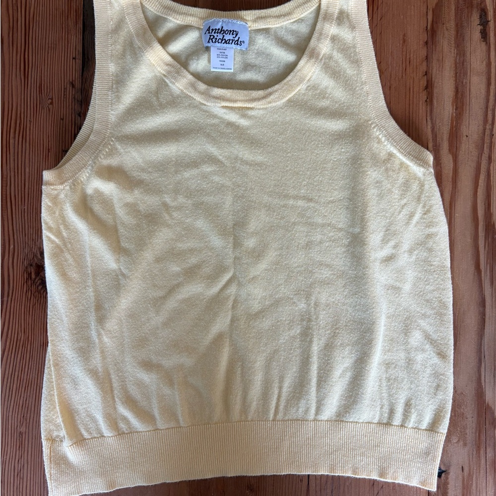 Anthony Richards Butter Yellow Knit Tank